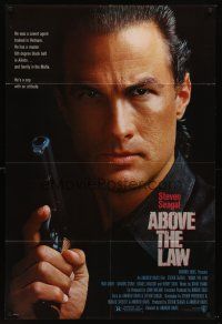 5p026 ABOVE THE LAW 1sh '88 best image of tough guy Steven Seagal!