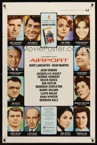 5p039 AIRPORT 1sh '70 Burt Lancaster, Dean Martin, Jacqueline Bisset, Jean Seberg!