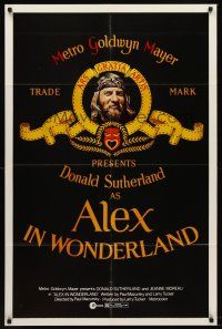 5p042 ALEX IN WONDERLAND 1sh '71 wild image of Donald Sutherland, Jeanne Moreau!