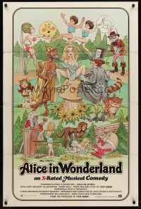 5p048 ALICE IN WONDERLAND 1sh '76 x-rated, sexy Playboy's cover girl Kristine De Bell!