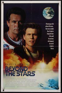 5p098 BEYOND THE STARS 1sh '89 astronauts Martin Sheen, Christian Slater!