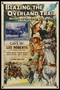 5p109 BLAZING THE OVERLAND TRAIL chapter 12 1sh '56 art of Heroes of the Pony Express, Cave In!!