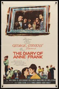 5p243 DIARY OF ANNE FRANK 1sh '59 Millie Perkins as Jewish girl in hiding in World War II!