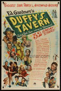 5p271 DUFFY'S TAVERN style A 1sh '45 art of Paramount's biggest stars including Lake, Ladd & Crosby!