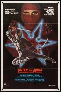 5p294 ENTER THE NINJA 1sh '81 human killing machines, cool ninja images!