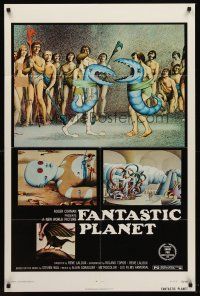 5p313 FANTASTIC PLANET 1sh '73 wacky sci-fi cartoon, wild artwork image, Cannes winner!