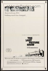 5p523 LAST PICTURE SHOW 1sh '71 Peter Bogdanovich, Jeff Bridges, Ellen Burstyn, Tim Bottoms