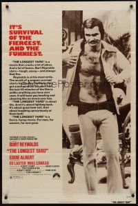 5p546 LONGEST YARD 1sh '74 Robert Aldrich prison football comedy, full-length Burt Reynolds!