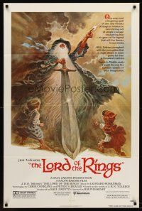 5p548 LORD OF THE RINGS 1sh '78 J.R.R. Tolkien fantasy classic, Ralph Bakshi, Tom Jung art!