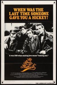 5p550 LORDS OF FLATBUSH int'l 1sh '74 portrait of Fonzie, Rocky, & Perry as greasers in leather!