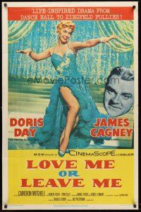 5p557 LOVE ME OR LEAVE ME 1sh '55 full-length sexy Doris Day as famed Ruth Etting, James Cagney!