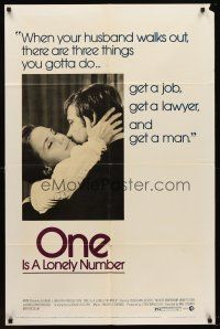 5p676 ONE IS A LONELY NUMBER style B 1sh '72 Trish Van Devere gets a job, lawyer & a man!