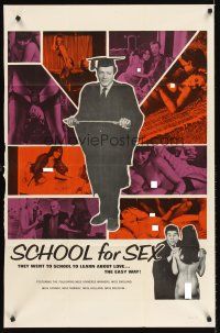 5p766 SCHOOL FOR SEX 1sh '68 wild nude images of sexy Miss Universe winners!