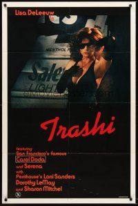 5p916 TRASHI 1sh '81 sexploitation, trashy Lisa DeLeeuw in shades & gloves!