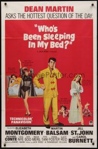 5p967 WHO'S BEEN SLEEPING IN MY BED 1sh '63 Dean Martin puts it on the line with four sexy babes!