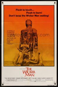 5p970 WICKER MAN 1sh '74 Christopher Lee, sexy Britt Ekland, cult horror classic!