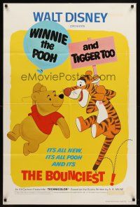 5p978 WINNIE THE POOH & TIGGER TOO 1sh '74 Walt Disney, characters created by A.A. Milne!