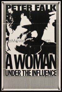 5p982 WOMAN UNDER THE INFLUENCE 1sh '74 John Cassavetes, close-up of Peter Falk!