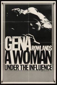 5p981 WOMAN UNDER THE INFLUENCE 1sh '74 John Cassavetes, close-up of Gena Rowlands!