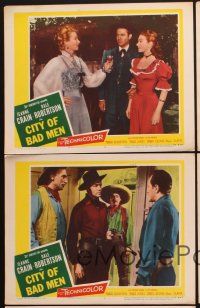 5r843 CITY OF BAD MEN 5 LCs '53 Jeanne Crain, Dale Robertson, Richard Boone, cowboys!