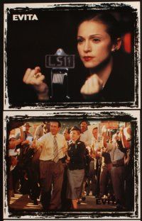 5r786 EVITA 6 LCs '96 glamorous Madonna as Eva Peron, Antonio Banderas, Alan Parker