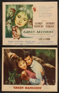 5r227 GREEN MANSIONS 8 LCs '59 Audrey Hepburn, Anthony Perkins, Sessue Hayakawa, Lee J. Cobb
