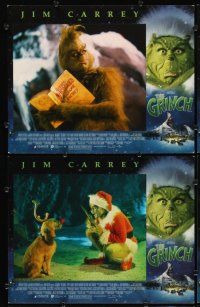 5r229 GRINCH 8 LCs '00 Jim Carrey, Dr. Seuss Christmas story directed by Ron Howard!