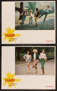 5r232 HAIR 8 LCs '79 Milos Forman musical, Beverly D'Angelo, Treat Williams!
