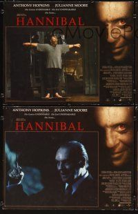 5r235 HANNIBAL 8 LCs '00 creepy Anthony Hopkins as Dr. Lector, Julianne Moore, Ridley Scott