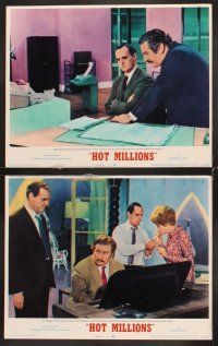 5r255 HOT MILLIONS 8 LCs '68 Peter Ustinov embezzles, Maggie Smith bedazzles, Karl Malden, Newhart