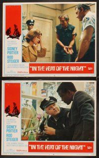 5r271 IN THE HEAT OF THE NIGHT 8 LCs '67 Sidney Poitier, Rod Steiger, Warren Oates