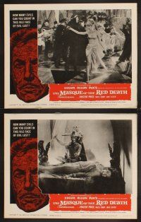 5r734 MASQUE OF THE RED DEATH 7 LCs '64 Vincent Price, Hazel Court, directed by Roger Corman!