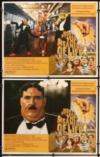 5r369 MONTY PYTHON'S THE MEANING OF LIFE 8 LCs '83 Chapman, Cleese, Gilliam, Idle, Jones, Palin