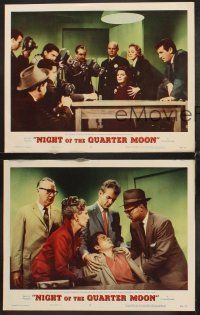 5r982 NIGHT OF THE QUARTER MOON 3 LCs '59 Barrymore doesn't care what race his wife Julie London is