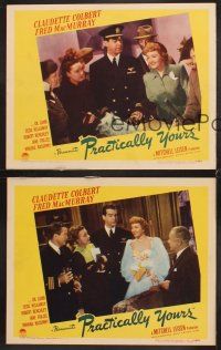 5r986 PRACTICALLY YOURS 3 LCs '44 Claudette Colbert, Air Force pilot Fred MacMurray!