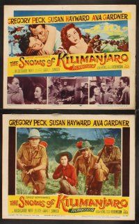 5r503 SNOWS OF KILIMANJARO 8 LCs '52 big game hunters Gregory Peck & Ava Gardner in Africa!