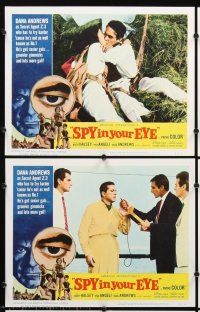 5r519 SPY IN YOUR EYE 8 LCs '66 Brett Halsey, Dana Andrews has sexier gals and groovier gimmicks!