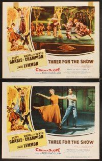 5r574 THREE FOR THE SHOW 8 LCs '54 Betty Grable, Jack Lemmon, Marge & Gower Champion!