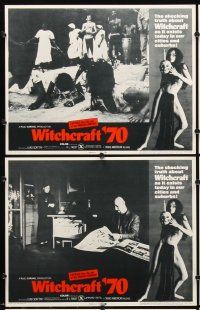 5r672 WITCHCRAFT '70 8 LCs '70 Italian horror, wild images of Satanic rituals!