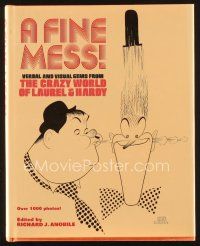 5s218 FINE MESS 1st edition hardcover book '75 The Crazy World of Laurel & Hardy, Hirschfeld art!