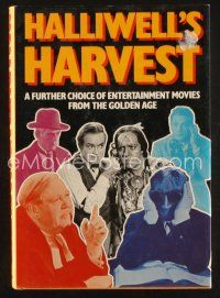 5s227 HALLIWELL'S HARVEST first edition hardcover book '86 entertainment movies from the Golden Age!