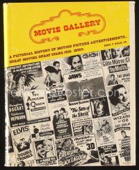 5s233 MOVIE GALLERY first edition hardcover book '80 a pictorial history of motion picture ads!