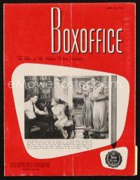 5s092 BOX OFFICE exhibitor magazine April 20, 1959 special horror displays, The Mummy, Mysterians!
