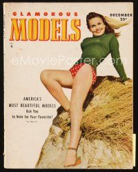 5s149 GLAMOROUS MODELS magazine Dec 1949 five pages of young sexy Marilyn Monroe in bathing suit!