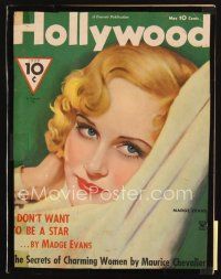 5s112 HOLLYWOOD magazine May 1935 art of sexy Madge Evans, who doesn't want to be a star!