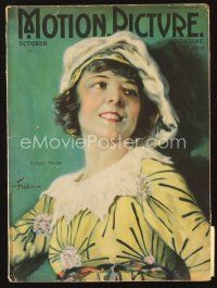 5s136 MOTION PICTURE magazine October 1921 great artwork of pretty Colleen Moore by Flohri!
