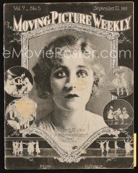 5s078 MOVING PICTURE WEEKLY exhibitor magazine Sept 21, 1918 theater fronts w/posters, Chaplin!