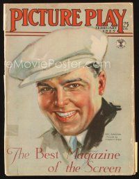 5s096 PICTURE PLAY magazine February 1929 great artwork of Neil Hamilton by Modest Stein!