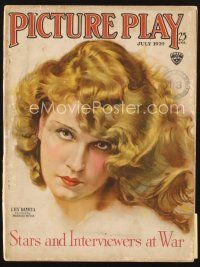 5s101 PICTURE PLAY magazine July 1929 artwork of beautiful Lily Damita by Modest Stein!