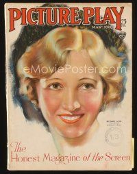 5s099 PICTURE PLAY magazine May 1929 art of pretty smiling Bessie Love by Modest Stein!